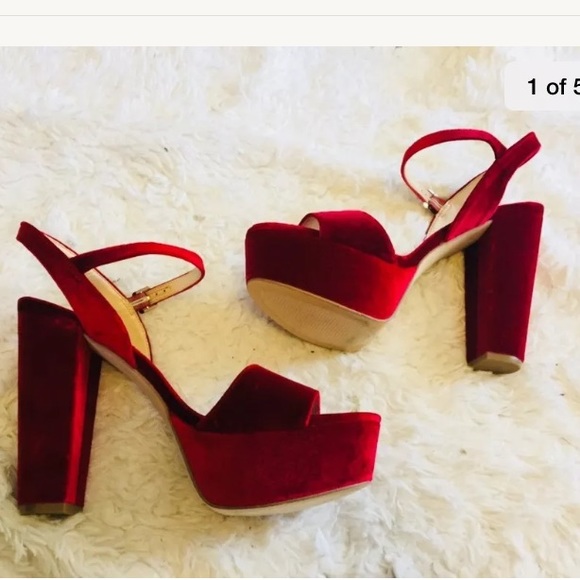 nine west shoes new carnation red velvet heels size 11 poshmark red heels size 11